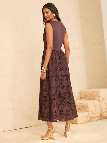 love & roses - Vestido em castanho