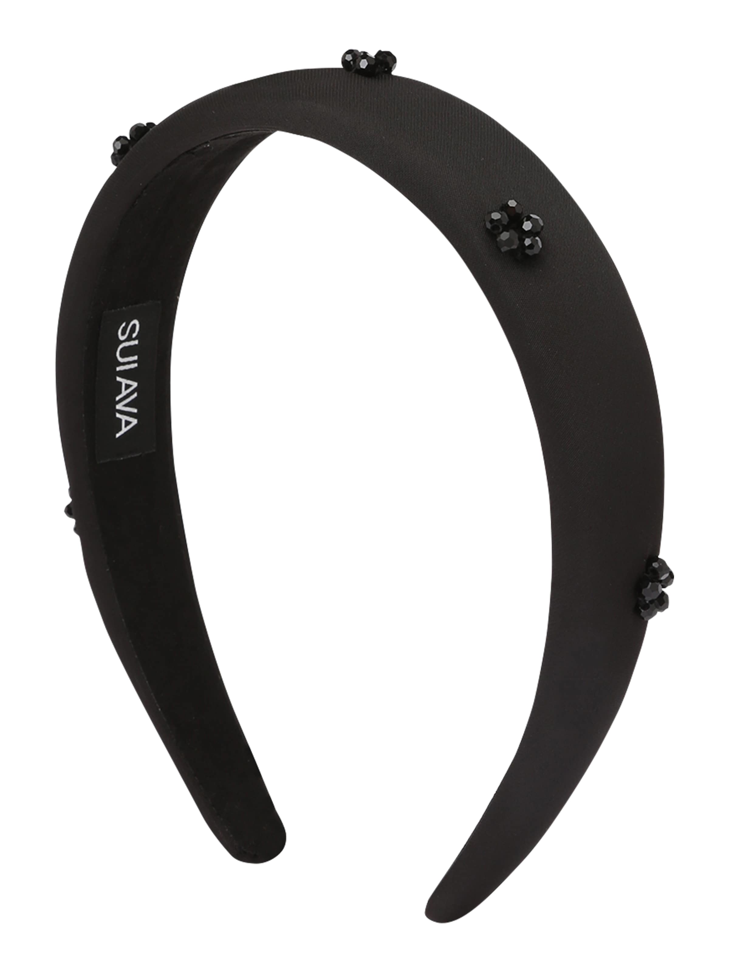 SUI AVA Haarreif in Schwarz: Vorderseite