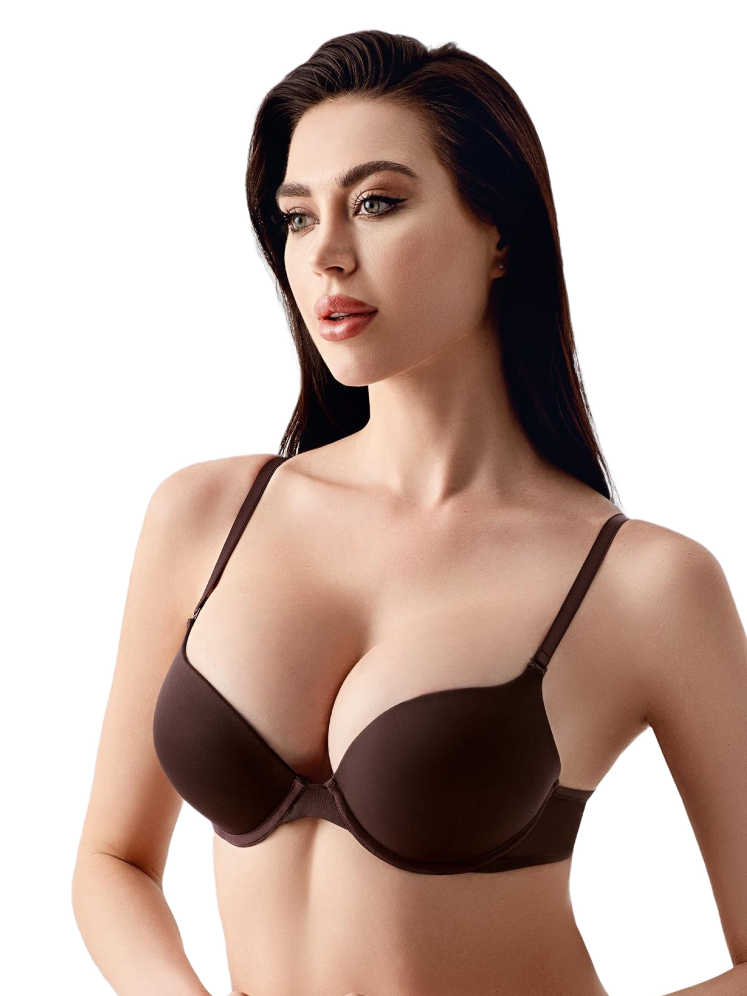 C&City T-Shirt BH in Braun: Vorderseite