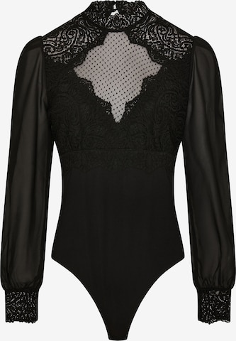 Morgan Blouse bodysuit in Black: front