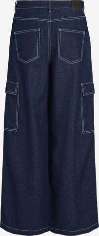 VILA Wide leg Cargojeans 'KURILA' in Blauw