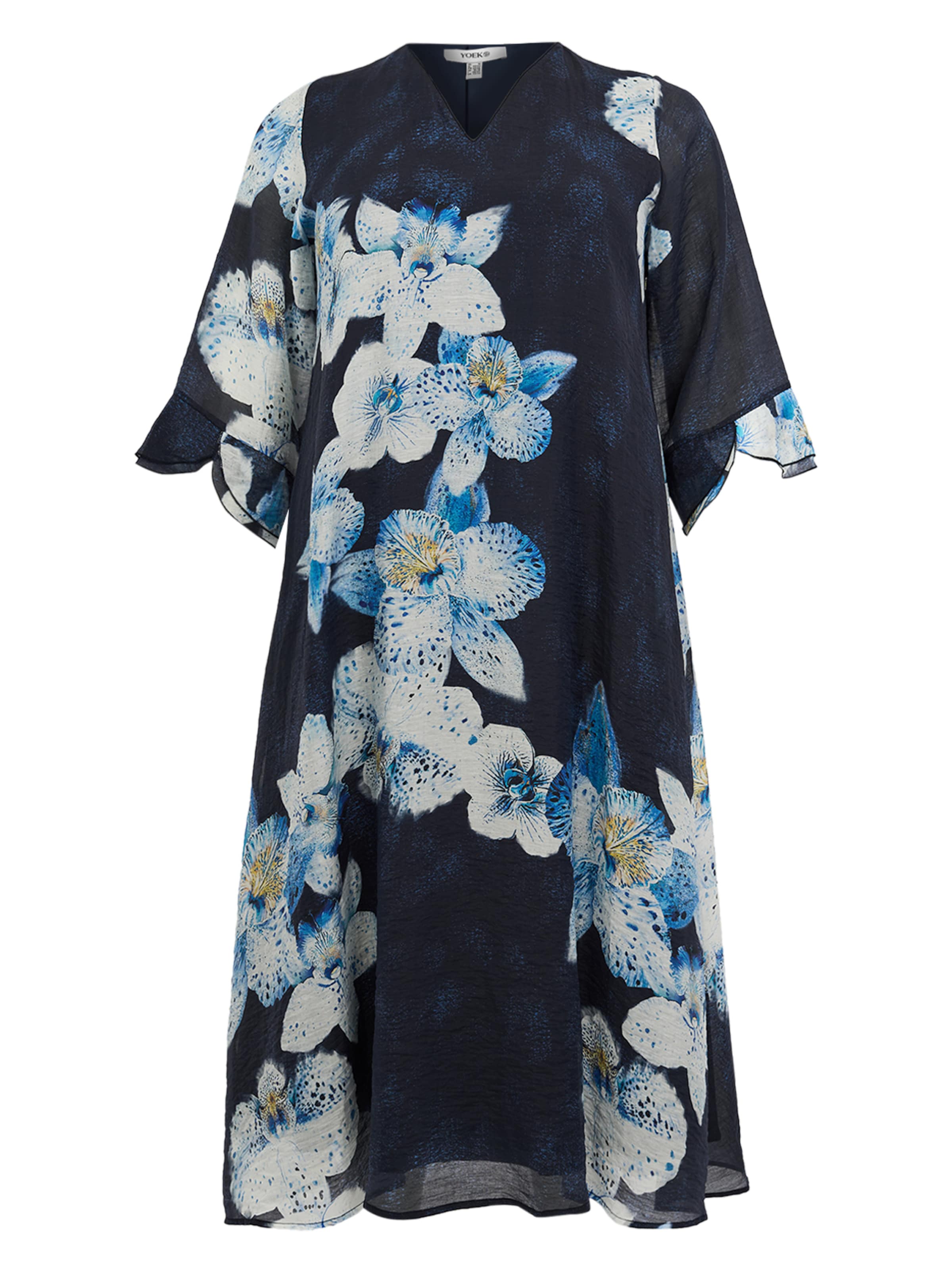 YOEK Jurk in Blauw: voorkant