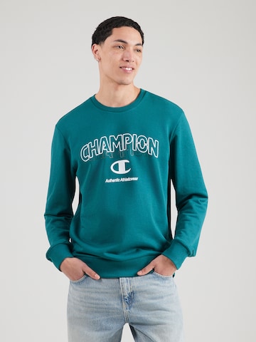Sweat-shirt Champion Authentic Athletic Apparel en vert : devant