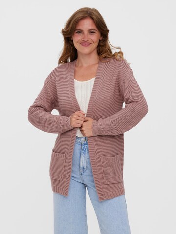 Cardigan VERO MODA en rose : devant