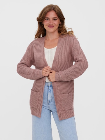 VERO MODA Knit Cardigan in Pink: front