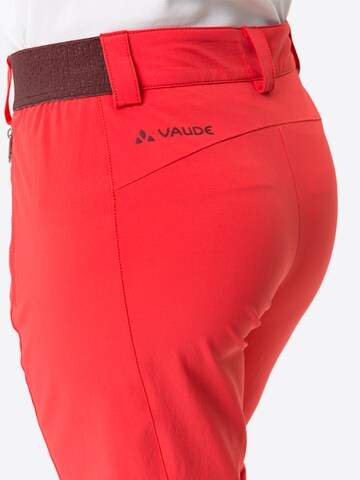 VAUDE Regular Outdoor Pants 'Farley III' in Red