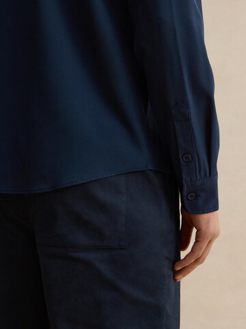 DAN FOX APPAREL Regular fit Overhemd 'Kian' in Blauw