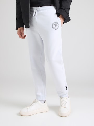 Tapered Pantaloni de la Carlo Colucci pe alb: față