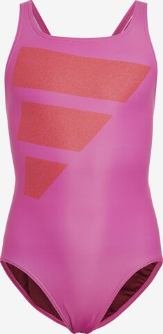 ADIDAS PERFORMANCE Sport fürdőruhadivat 'Big Bars Logo' - rózsaszín: elől