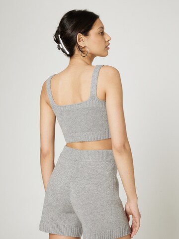 florence by mills exclusive for ABOUT YOU Knitted Top 'Spruce Up' in Grey