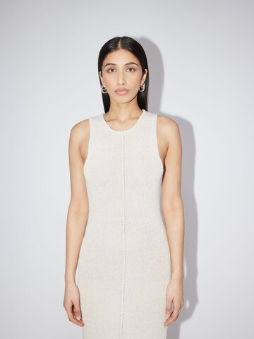 LeGer by Lena Gercke Knitted dress 'Janiya' in Beige: front