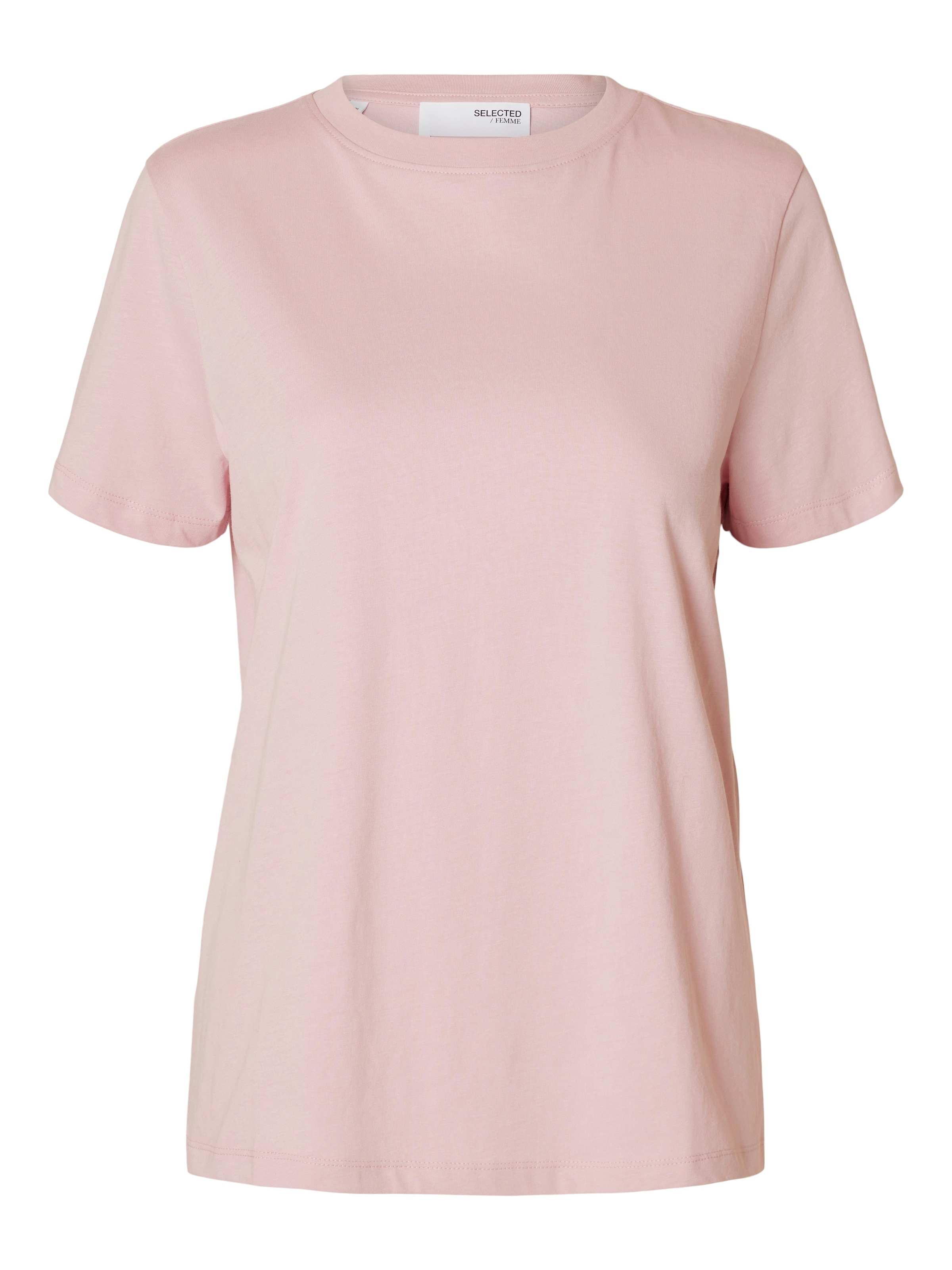T-shirt 'SLFMy Essential' SELECTED en rose : devant