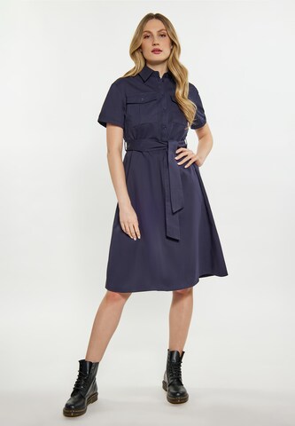 DreiMaster Vintage Shirt Dress in Blue