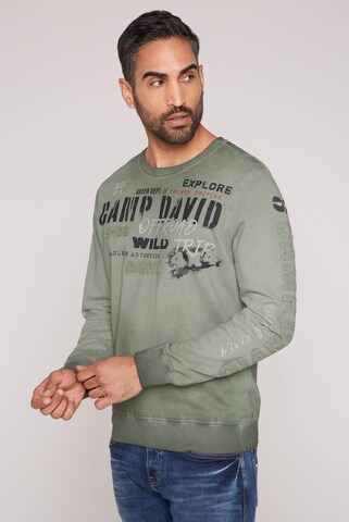 CAMP DAVID Sweatshirt in Grün: Vorderseite