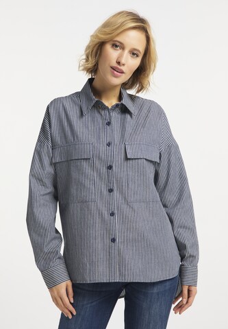 usha BLUE LABEL Blouse in Blauw: voorkant