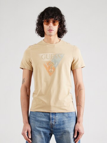 GUESS Koszulka w kolorze beżowy: przód