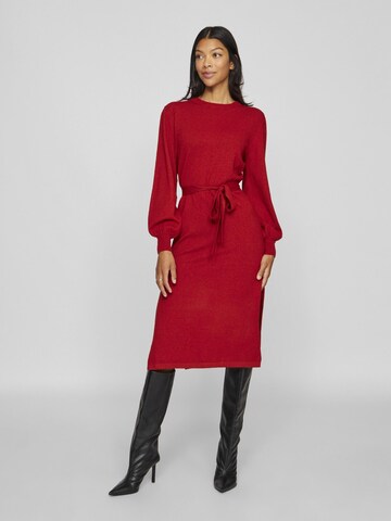 Robes en maille VILA en rouge