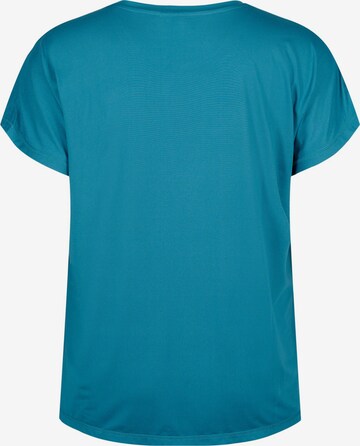 Active by Zizzi Sportshirt 'Abasic' in Blau