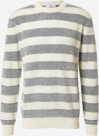 DAN FOX APPAREL Sweater 'Joost' in White: front