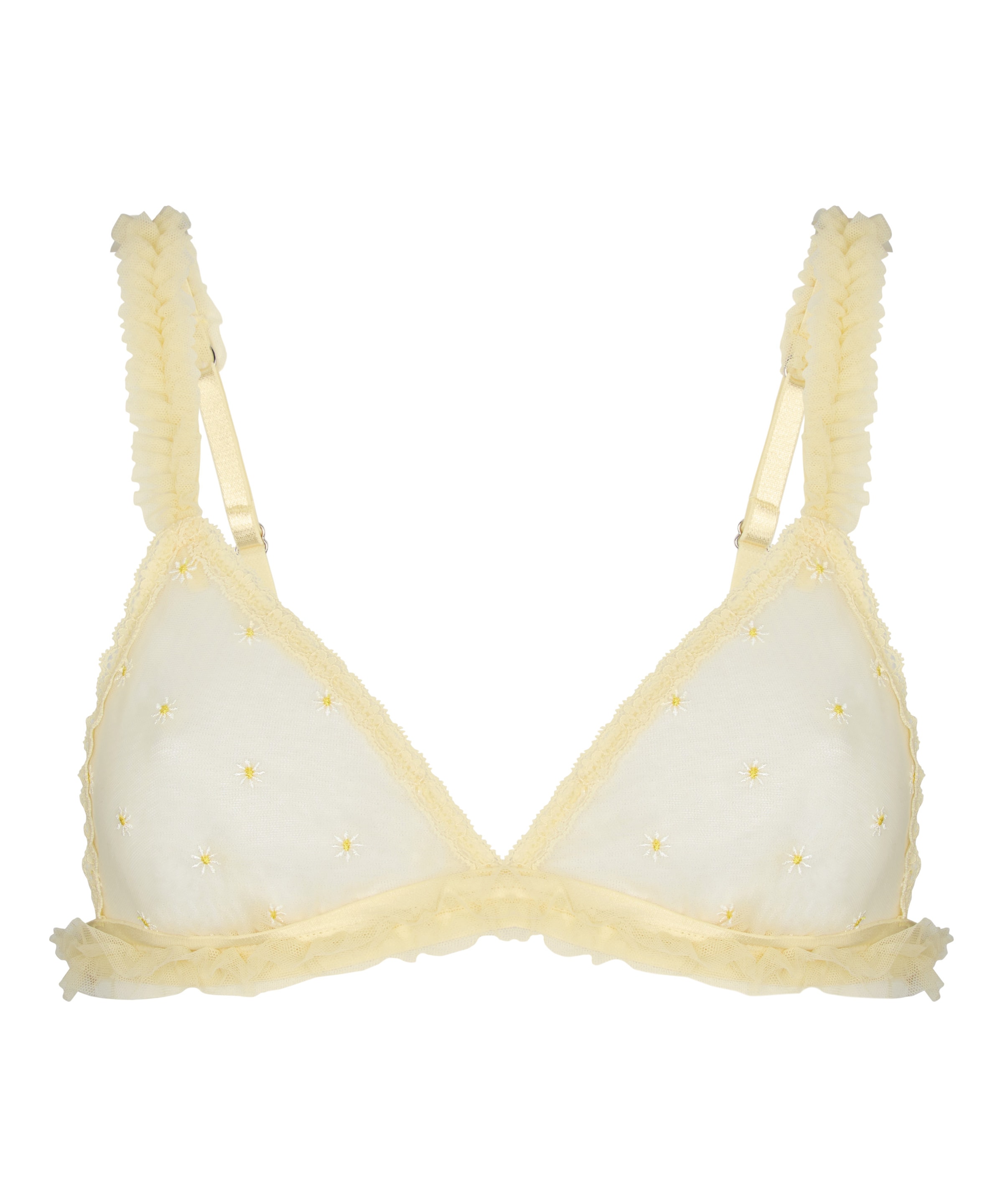 Hunkemöller Triangel BH 'Flora' in Geel: voorkant
