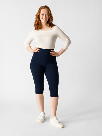 Les Lunes Skinny Leggings 'Luna 3/4' i blå: forside