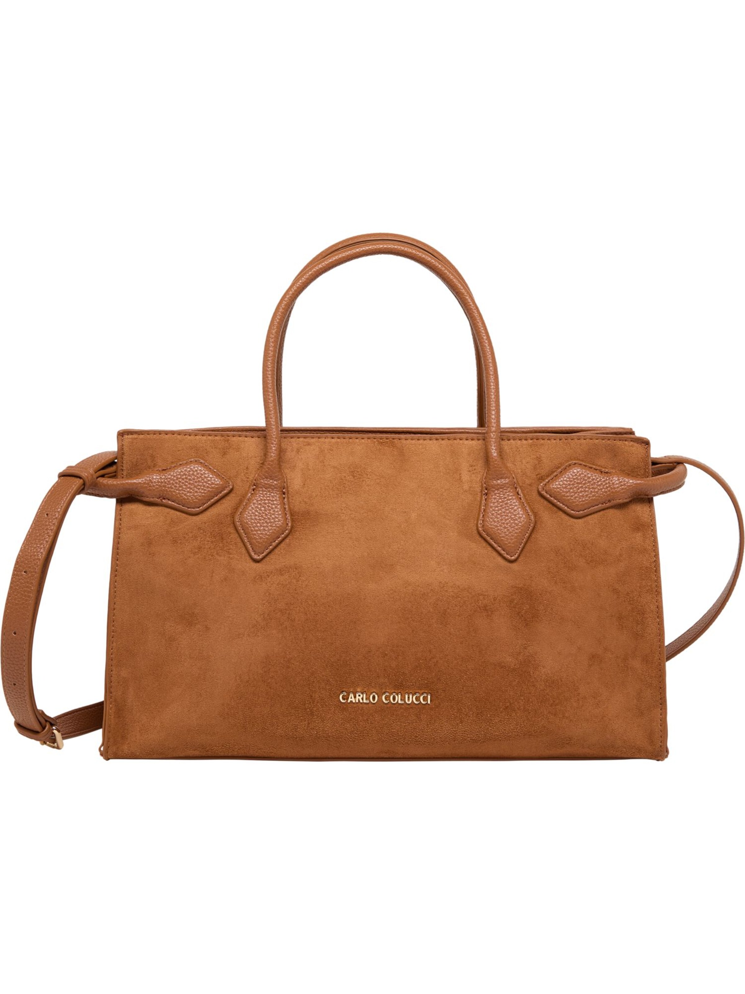 Carlo Colucci Schultertasche ' Fesler ' in Bronze: Vorderseite