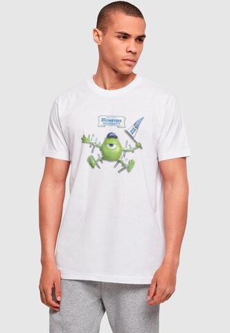 ABSOLUTE CULT T-Shirt 'Monster University - Taped Mike' in Weiß: Vorderseite