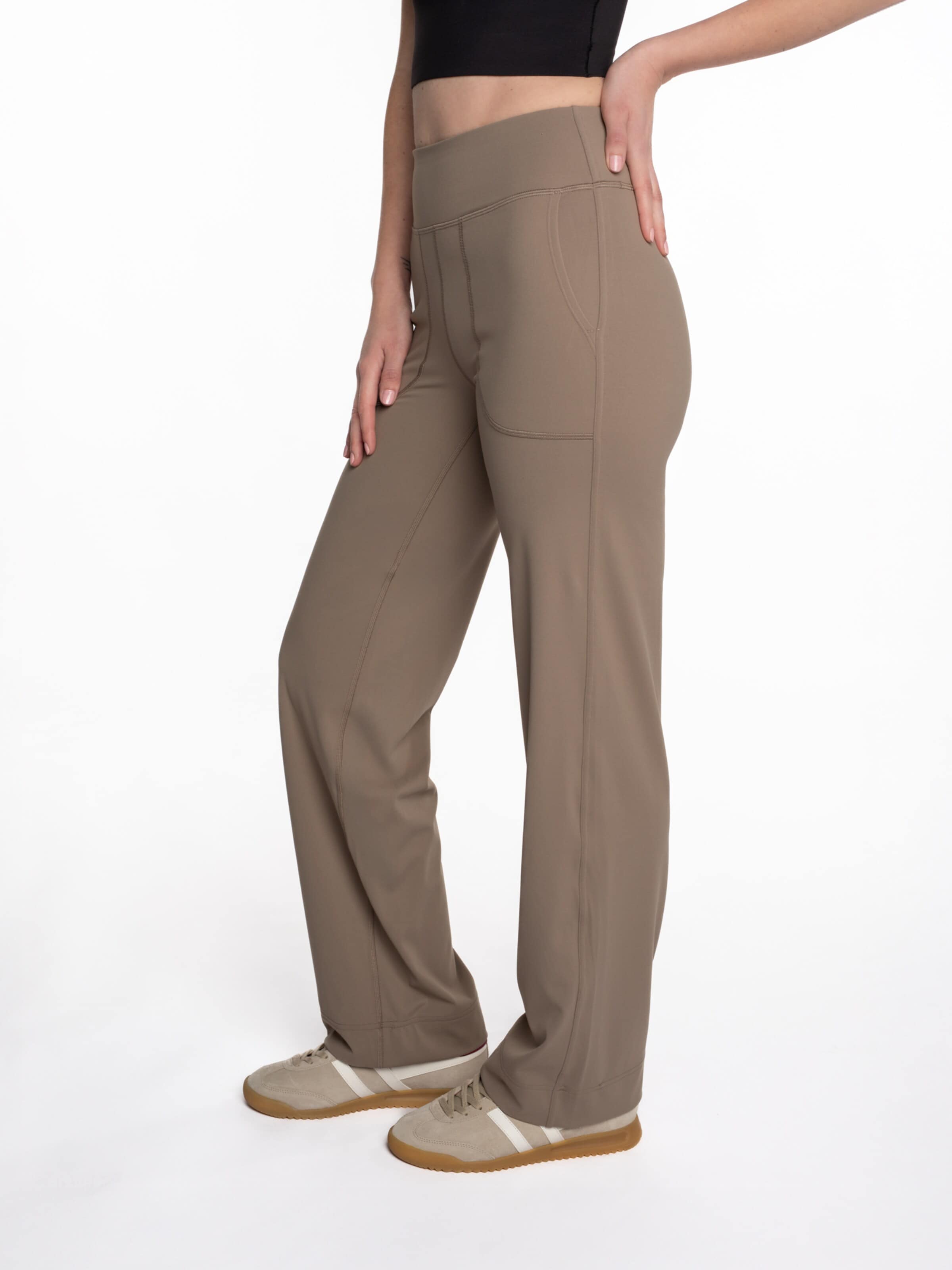 mymotus Wide leg Sports trousers 'Damen Sporthose , myotus® ladies jazzpant YW101' in Beige