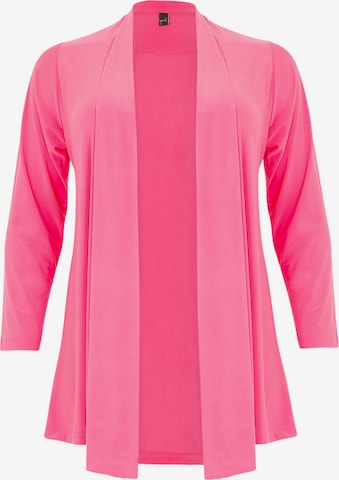 Yoek Knit Cardigan in Pink: front