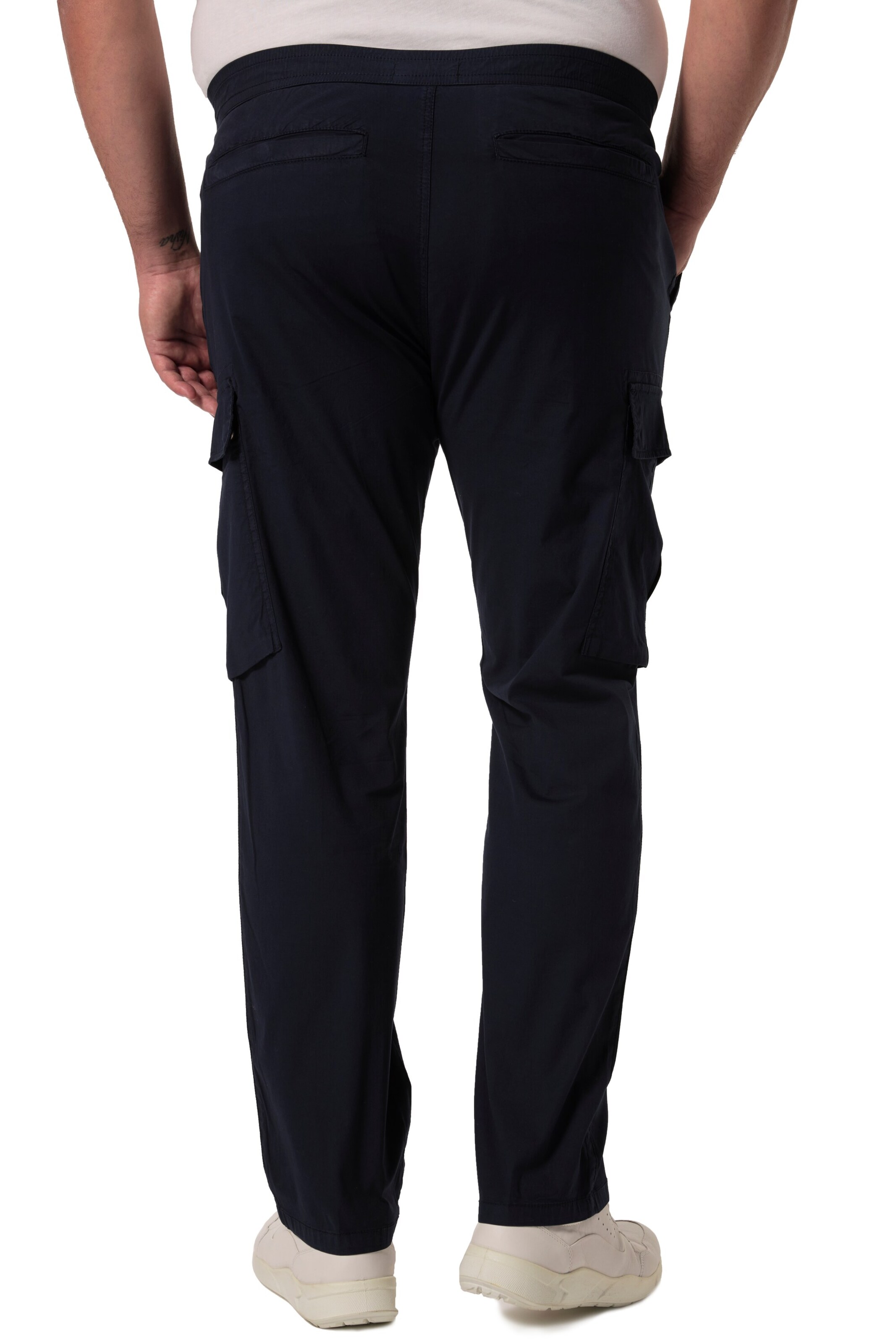 Men Plus Regular Cargo Pants in Blue