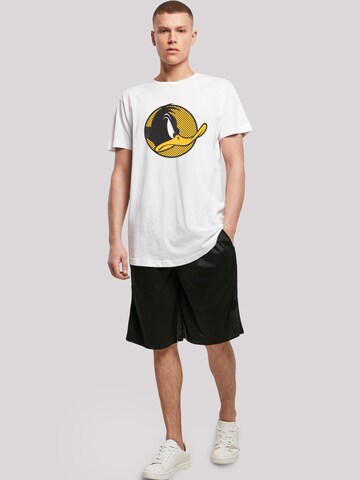 T-Shirt 'Looney Tunes Daffy Duck Dotted Profile -WHT' F4NT4STIC en blanc