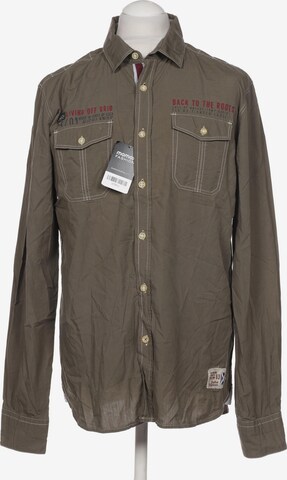 CAMP DAVID Button Up Shirt in L in Green: front