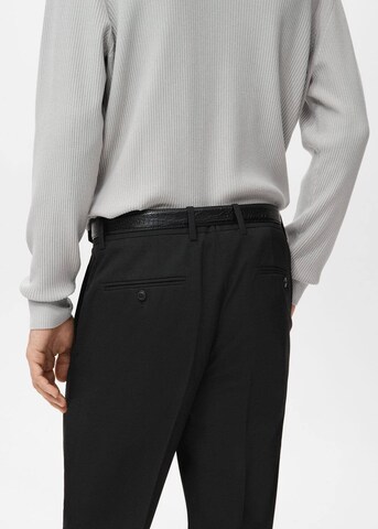 MANGO MAN Regular Pleated Pants in Black
