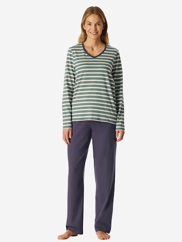 SCHIESSER Pyjama 'Casual Essentials'‌‌‌‌‌‌‌ in Blau