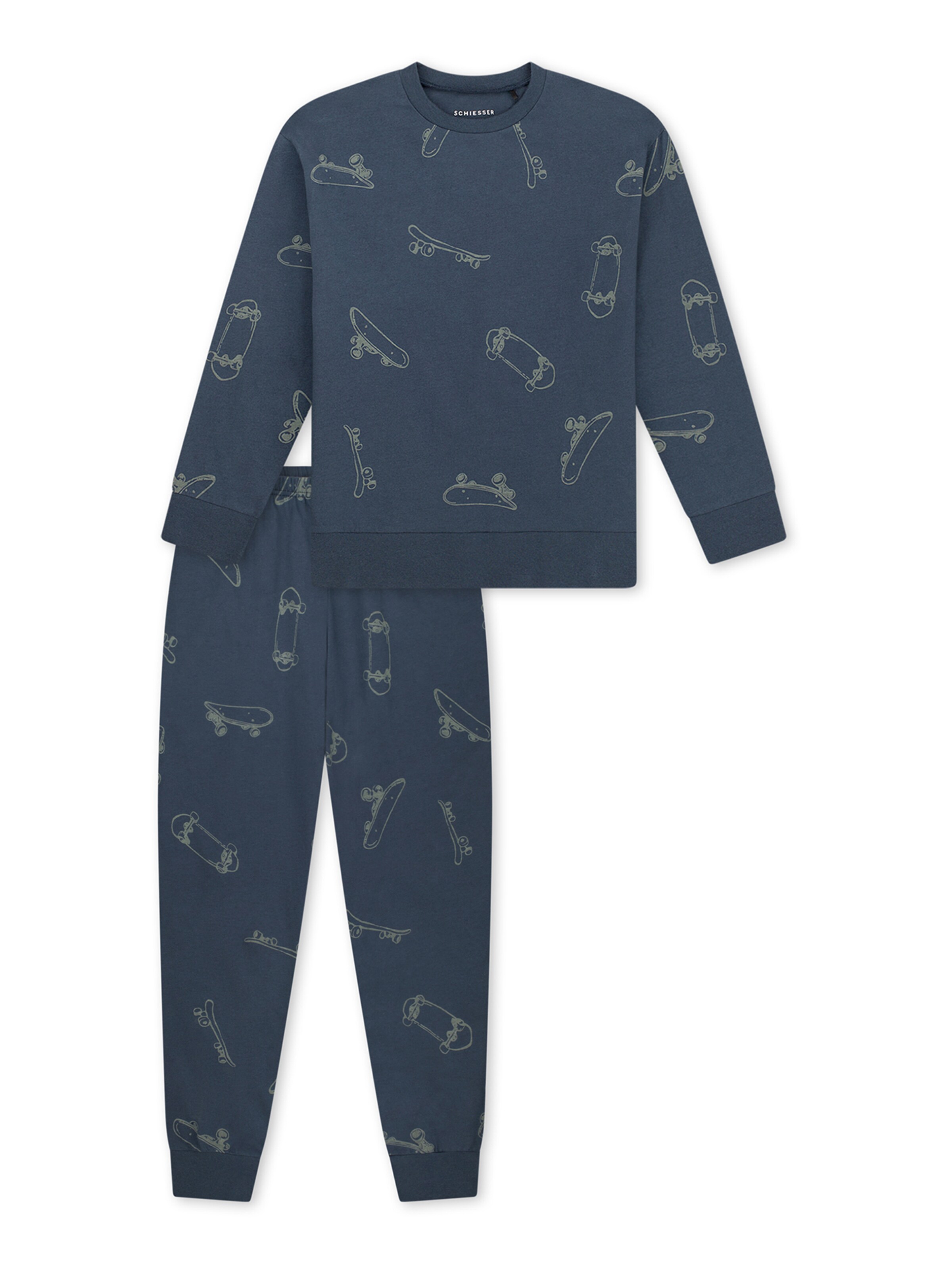 Pyjama ' Nightwear ' SCHIESSER en bleu : devant
