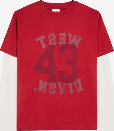 Bershka Paita koossa XS värissä punainen / viininpunainen / burgundin punainen / valkoinen, Tuotenäkymä
