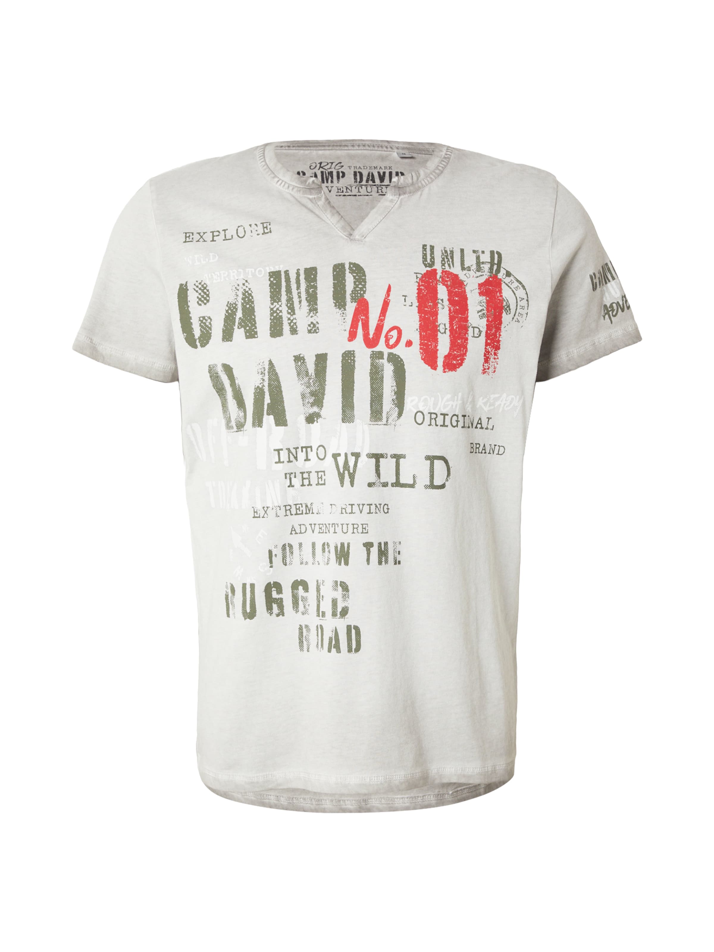 CAMP DAVID Футболка в Серый: спереди