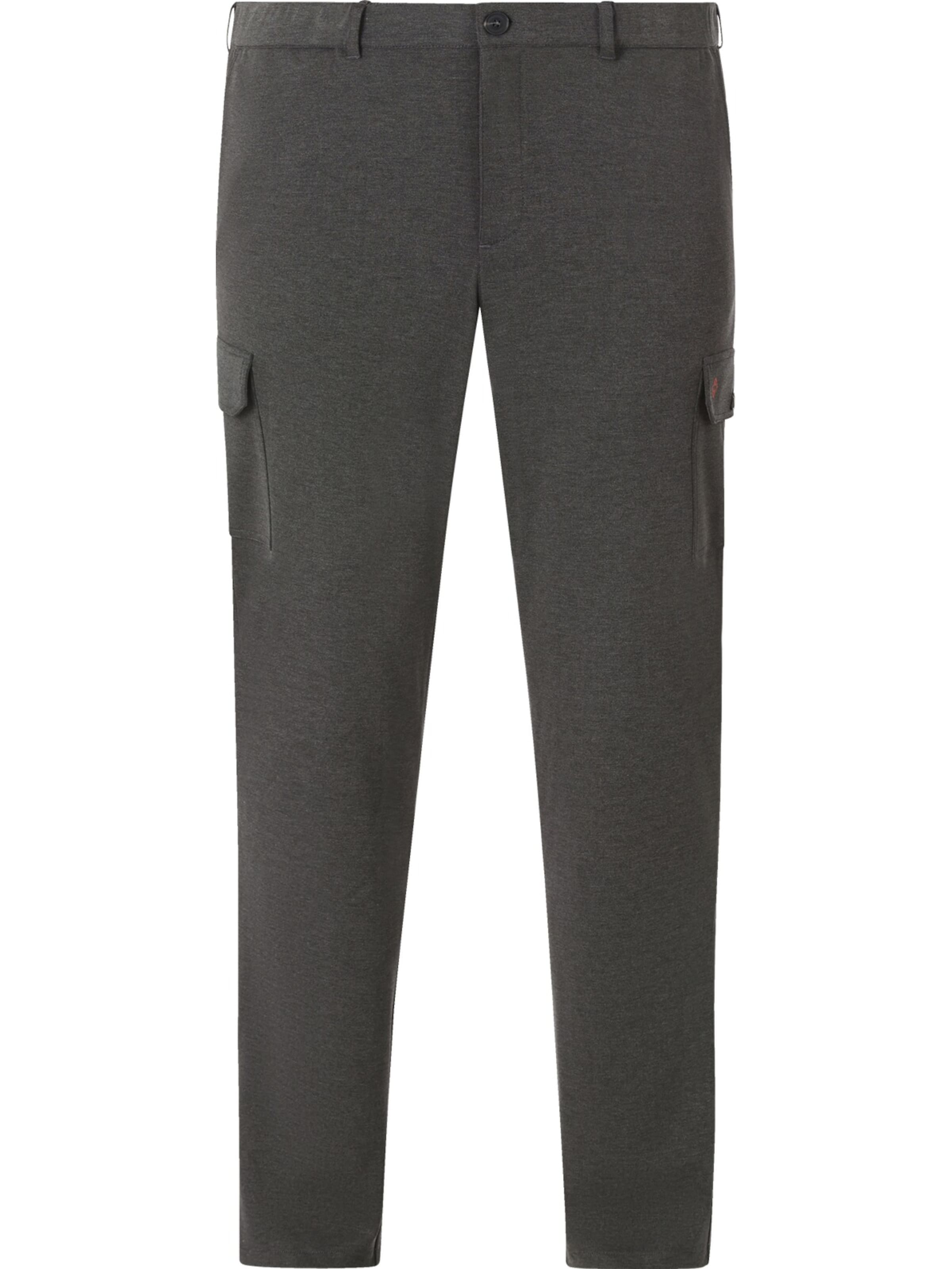 Charles Colby Loosefit Cargohose ' Baron Clay ' in Grau: Vorderseite