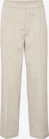 Noisy May Petite Pleat-Front Pants 'Almond' in White: front