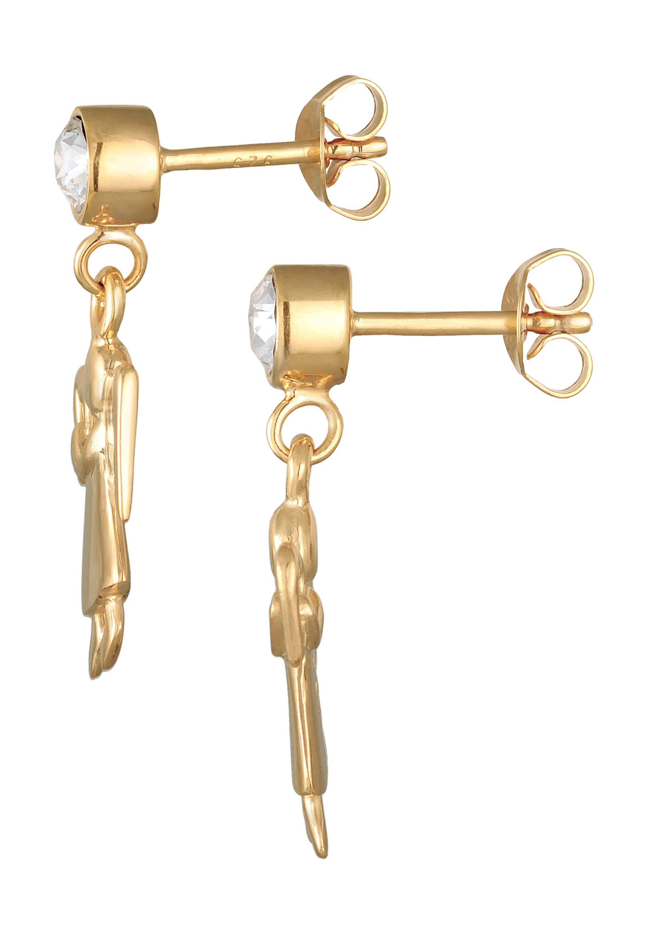 ELLI Earrings 'Engel, Herz' in Gold