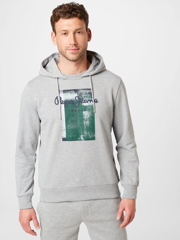 Pepe Jeans Sweatshirt 'PIERCE' in Grey: front