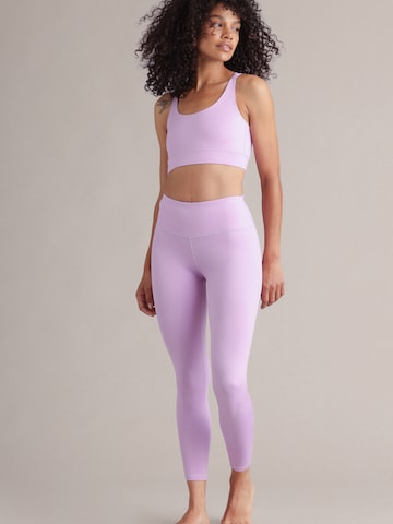 Hey Honey - Skinny Leggings 'Cropped' en lila: frente