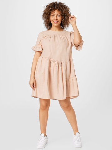 Trendyol Curve Dress in Brown: front