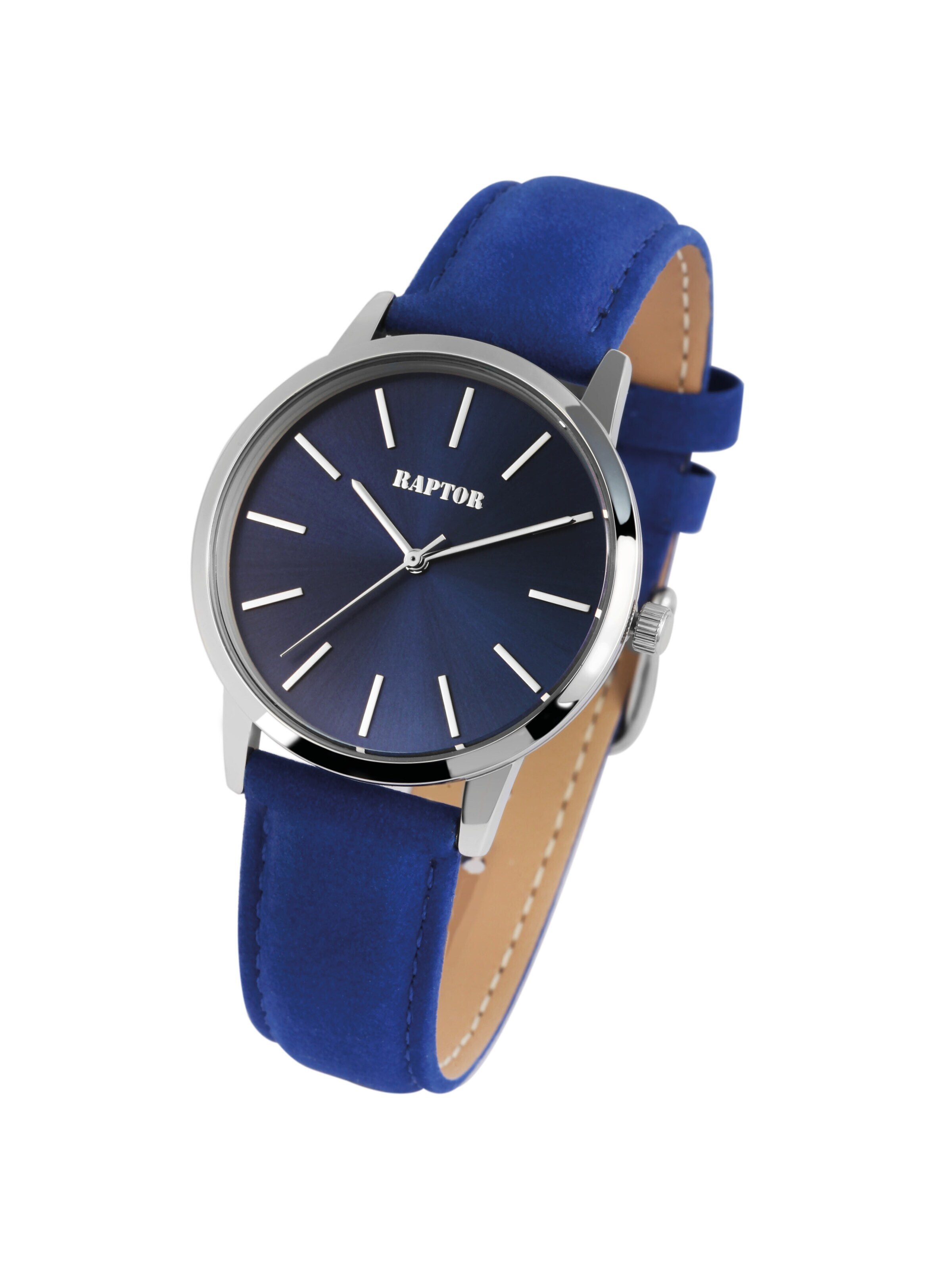 Raptor Analog Watch 'Sunny 3 ATM' in Blue: front