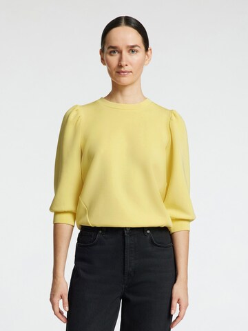 Sweat-shirt 'SLFTenny' SELECTED en jaune : devant