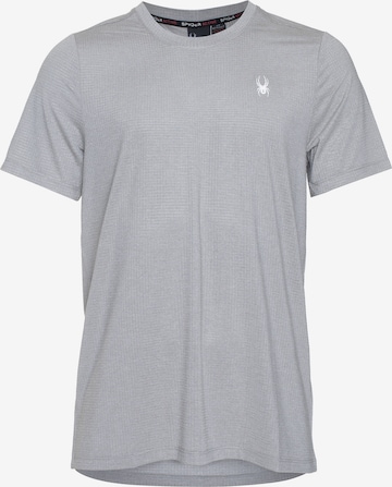 T-Shirt fonctionnel Spyder en gris : devant