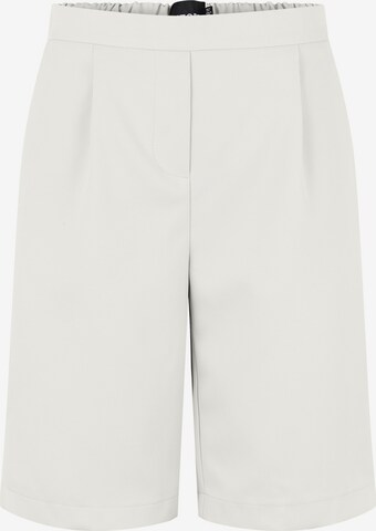PIECES Pleat-front trousers 'Vagna' in White: front