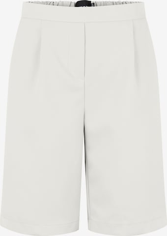 PIECES Pleat-Front Pants 'Vagna' in White: front