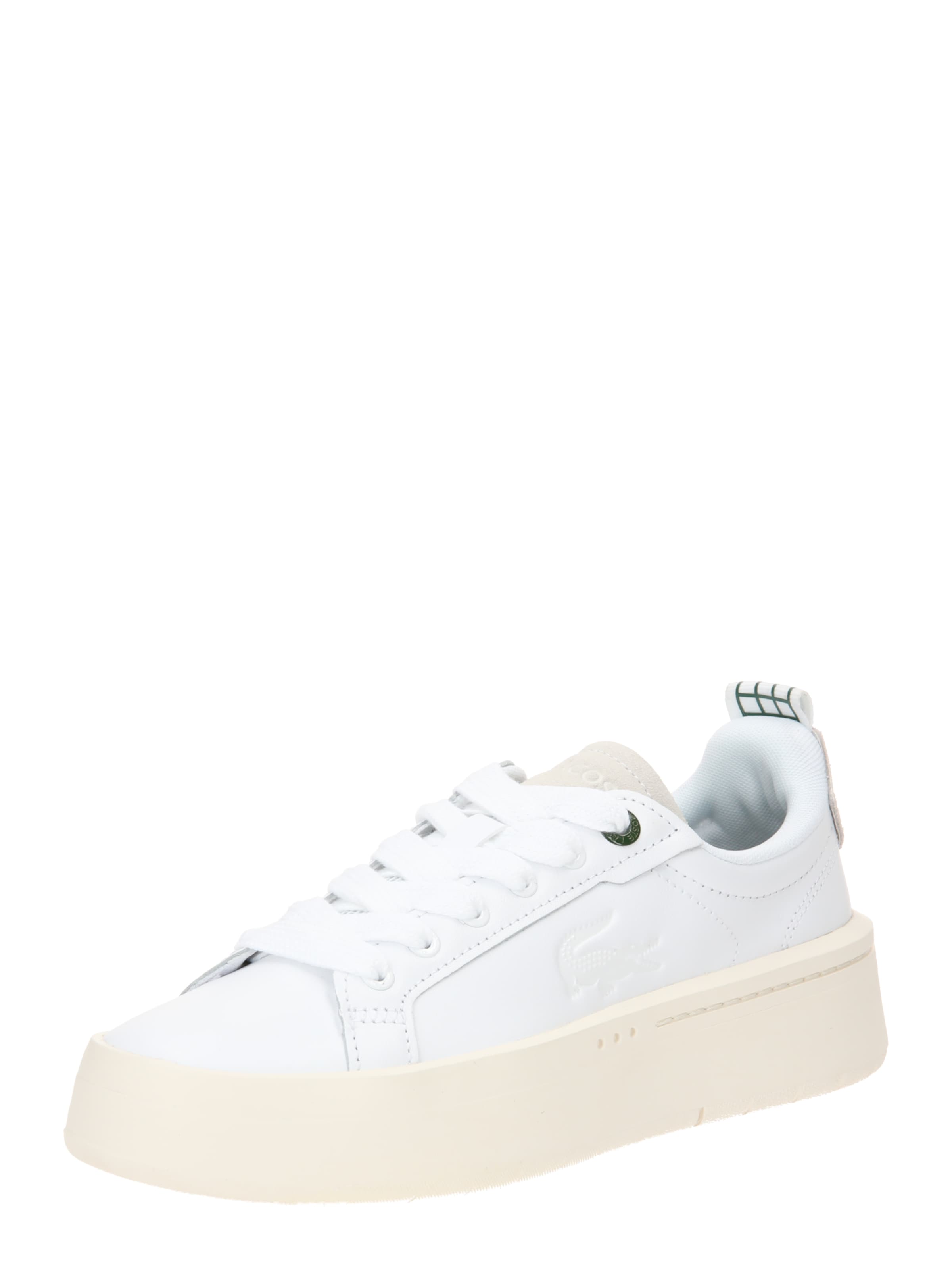 Baskets basses LACOSTE en blanc : devant