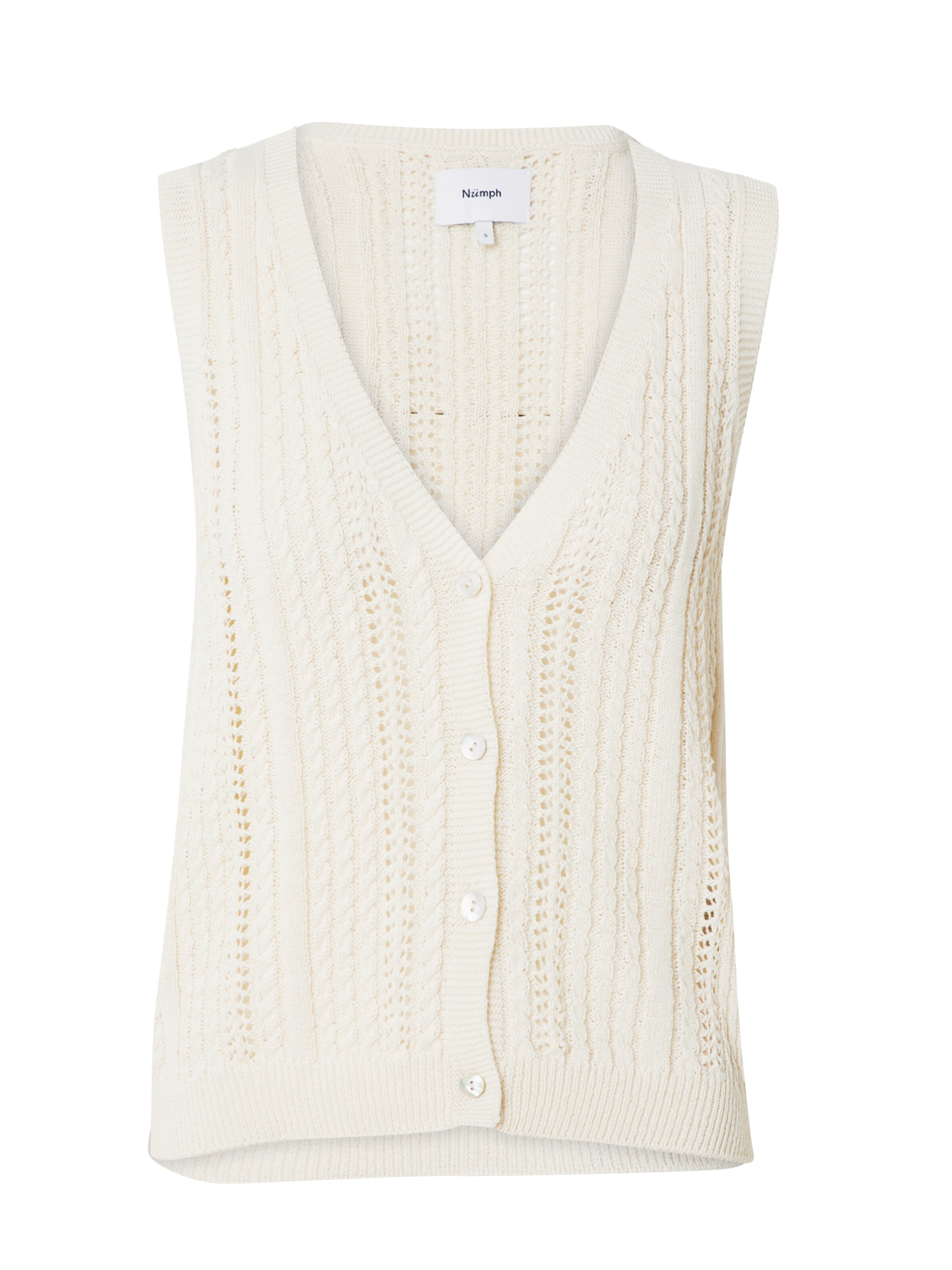 NÜMPH Pletená vesta 'BLAIR' - Béžová: predná strana